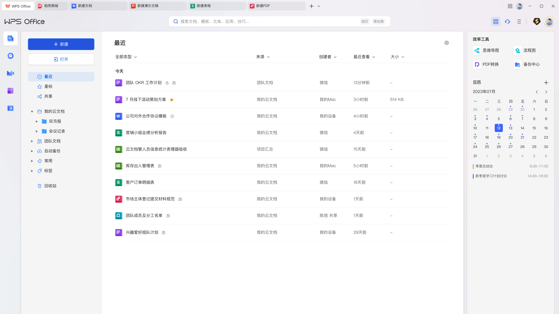 WPS云文档协作与安全保护